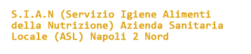 Servizio Igiene Alimenti della Nutrizione Napoli 2